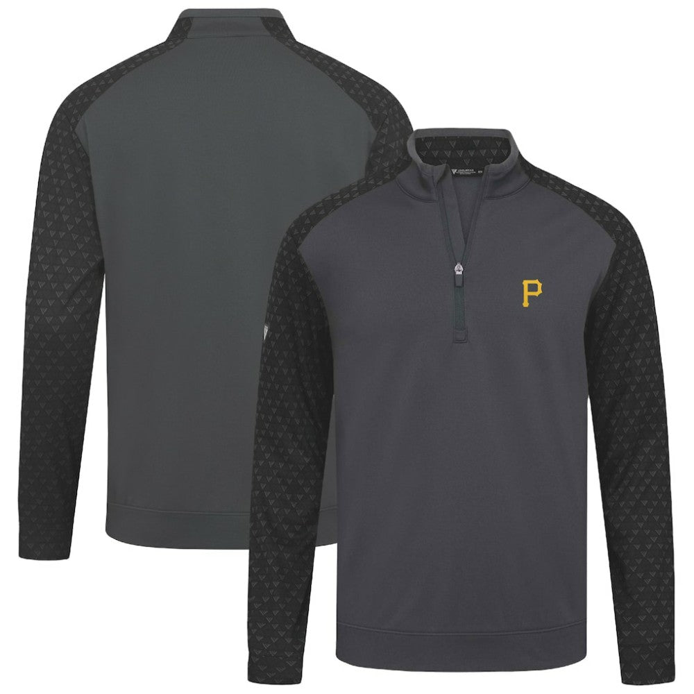 Pittsburgh Pirates Levelwear Aztec Insignia 2.0 Quarter-Zip Pullover Top Charcoal