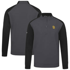 San Diego Padres Levelwear Insignia 2.0 Quarter-Zip Pullover Top Charcoal