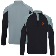 Baltimore Orioles Levelwear Cadet Insignia 2.0 Raglan Quarter-Zip Jacket Black