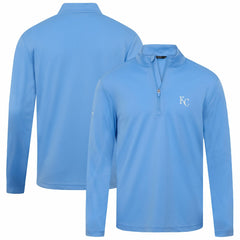 Kansas City Royals Levelwear Heron Insignia 2.0 Quarter-Zip Jacket Light Blue