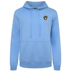 Milwaukee Brewers Levelwear Podium Primary Pullover Hoodie Light Blue