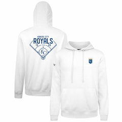 Kansas City Royals Levelwear Podium Primary Pullover Hoodie White