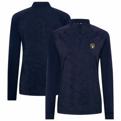 Milwaukee Brewers Levelwear Women's Amethyst Insignia 2.0 Quarter-Zip Jacket Navy