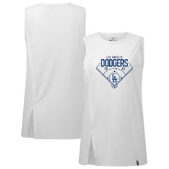 Los Angeles Dodgers Levelwear Women's Influx Home Field Tank Top White
