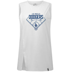 Los Angeles Dodgers Levelwear Women's Influx Home Field Tank Top White