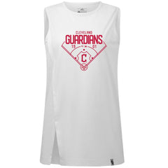 Cleveland Guardians Levelwear Women's Influx Home Field Tank Top White