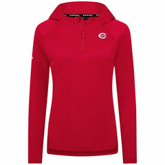 Cincinnati Reds Levelwear Women's Raven Insignia 2.0 Quarter-Zip Jacket Red