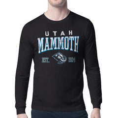 Utah Mammoth Starter Retro Graphic Long Sleeve T-Shirt Black