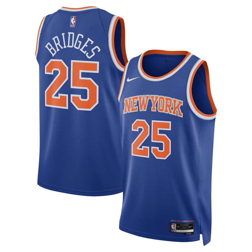 Mikal Bridges New York Knicks Unisex 2024 Offseason Addition Swingman Jersey - Blue