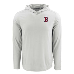 Boston Red Sox Cutter & Buck Coastline Epic Comfort Recycled Eco Hoodie Long Sleeve T-Shirt Gray