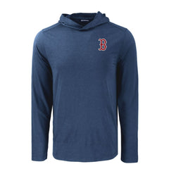 Boston Red Sox Cutter & Buck Coastline Epic Comfort Recycled Eco Hoodie Long Sleeve T-Shirt Navy