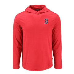 Boston Red Sox Cutter & Buck Coastline Epic Comfort Recycled Eco Hoodie Long Sleeve T-Shirt Red
