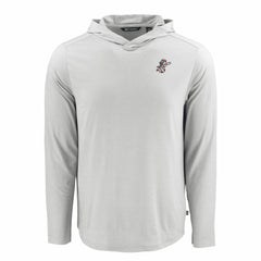 Cincinnati Reds Cutter & Buck Coastline Epic Comfort Recycled Eco Hoodie Long Sleeve T-Shirt Gray