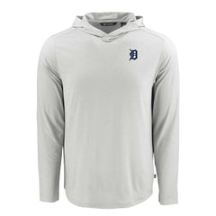 Detroit Tigers Cutter & Buck Coastline Epic Comfort Recycled Eco Hoodie Long Sleeve T-Shirt Gray