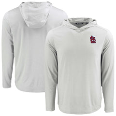 St. Louis Cardinals Cutter & Buck Coastline Epic Comfort Recycled Eco Hoodie Long Sleeve T-Shirt Gray