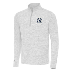 New York Yankees Antigua Cause Quarter-Zip Top Gray/White