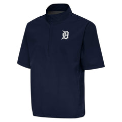 Detroit Tigers Antigua Brisk Quarter-Zip Wind Shirt Navy