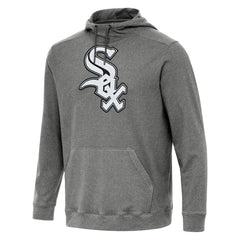 Chicago White Sox Antigua Cloud Pullover Hoodie Heather Black