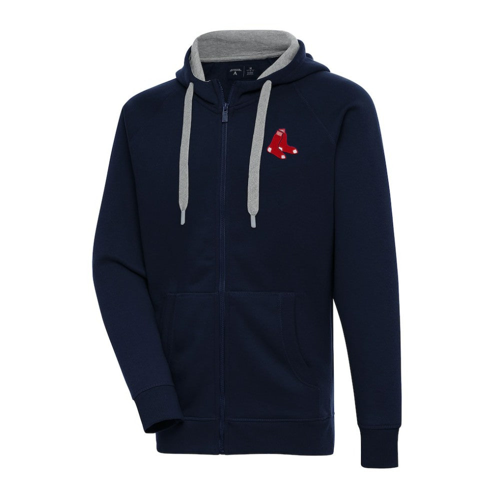 Boston Red Sox Antigua Big & Tall Victory Full-Zip Hoodie Jacket Navy