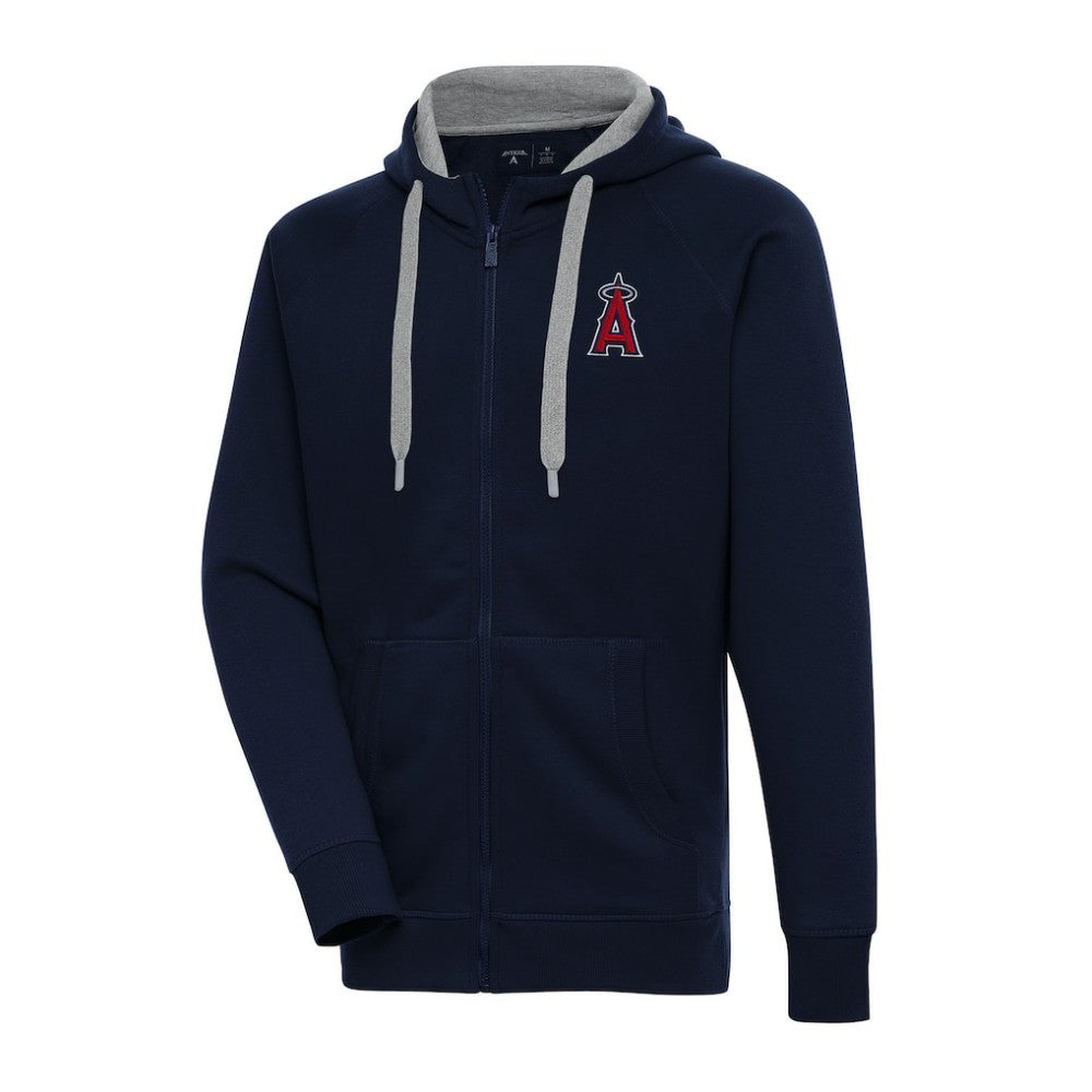 Los Angeles Angels Antigua Big & Tall Victory Full-Zip Hoodie Jacket Navy