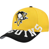 Pittsburgh Penguins Mitchell & Ness Underarch Two-Tone Pro Crown Snapback Hat Gold/Black
