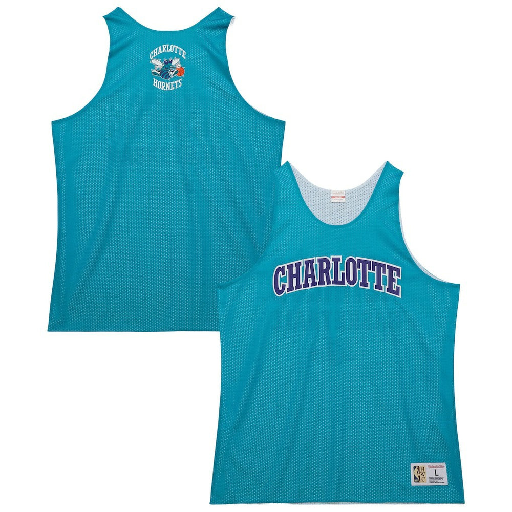 Charlotte Hornets Hardwood Classics Reversible Mesh Practice Jersey - Teal/White