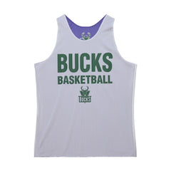 Milwaukee Bucks Hardwood Classics Reversible Mesh Practice Jersey - Purple/White