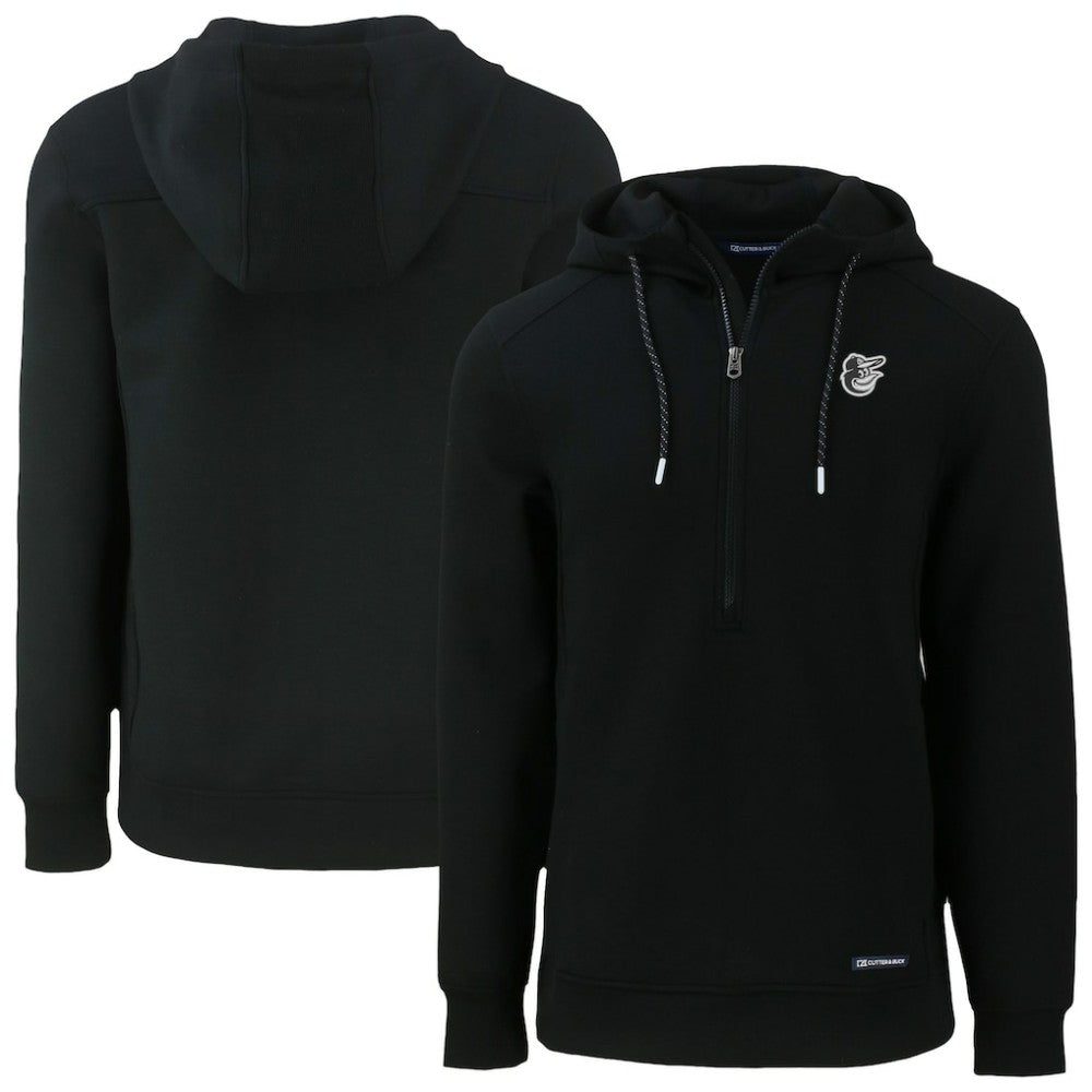 Baltimore Orioles Cutter & Buck Roam Eco Recycled Half-Zip Pullover Hoodie Black