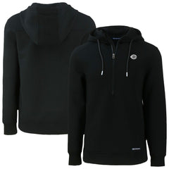 Cincinnati Reds Cutter & Buck Roam Eco Recycled Half-Zip Pullover Hoodie Black