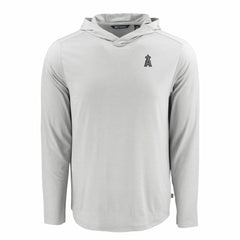 Los Angeles Angels Cutter & Buck Coastline Epic Comfort Eco Recycled Long Sleeve Hoodie T-Shirt Gray
