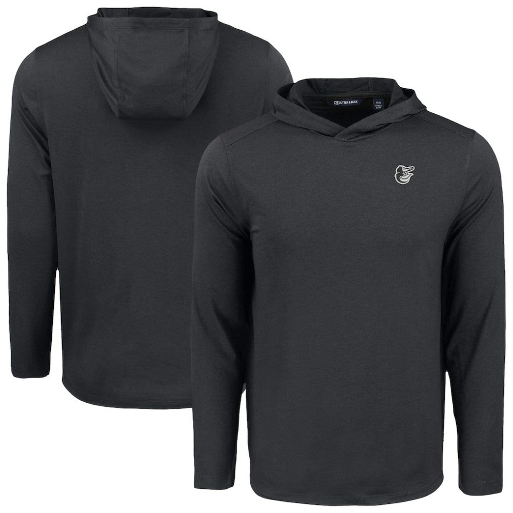 Baltimore Orioles Cutter & Buck Coastline Epic Comfort Eco Recycled Long Sleeve Hoodie T-Shirt Black