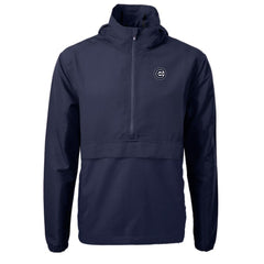 Chicago Cubs Cutter & Buck Charter Eco Recycled Anorak Half-Zip Hoodie Jacket Navy