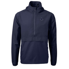 Boston Red Sox Cutter & Buck Charter Eco Recycled Anorak Half-Zip Hoodie Jacket Navy
