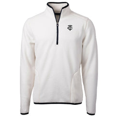 Minnesota Twins Cutter & Buck Cascade Eco Fleece Quarter-Zip Jacket Oatmeal