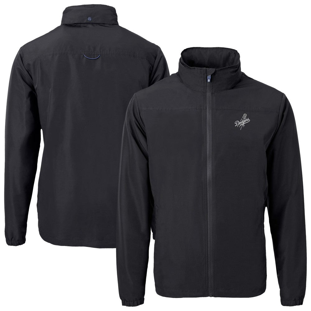 Los Angeles Dodgers Cutter & Buck Charter Eco Recycled Full-Zip Hoodie Jacket Black