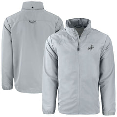 Los Angeles Dodgers Cutter & Buck Charter Eco Recycled Full-Zip Hoodie Jacket Gray