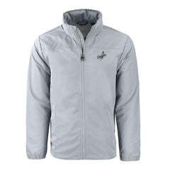 Los Angeles Dodgers Cutter & Buck Charter Eco Recycled Full-Zip Hoodie Jacket Gray
