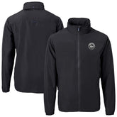 New York Mets Cutter & Buck Charter Eco Recycled Full-Zip Hoodie Jacket Black