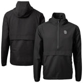 San Diego Padres Cutter & Buck Charter Eco Recycled Anorak Half-Zip Hoodie Jacket Black