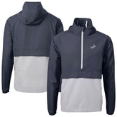 Los Angeles Dodgers Cutter & Buck Charter Eco Recycled Anorak Half-Zip Hoodie Jacket Navy/Gray