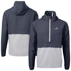 Los Angeles Dodgers Cutter & Buck Charter Eco Recycled Anorak Half-Zip Hoodie Jacket Navy/Gray