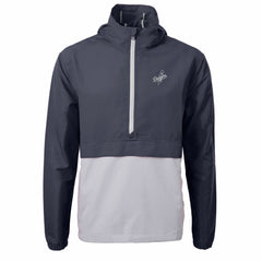Los Angeles Dodgers Cutter & Buck Charter Eco Recycled Anorak Half-Zip Hoodie Jacket Navy/Gray