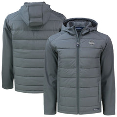 Philadelphia Phillies Cutter & Buck Evoke Hybrid Eco Softshell Recycled Full-Zip Hooded Jacket Gray