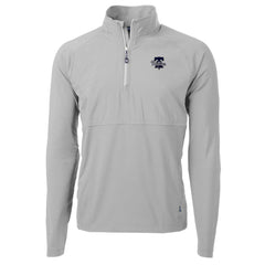 Philadelphia Phillies Cutter & Buck Adapt Eco Hybrid Raglan DryTec Quarter-Zip Jacket Gray