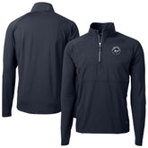 New York Mets Cutter & Buck Adapt Eco Hybrid Raglan DryTec Quarter-Zip Jacket Navy
