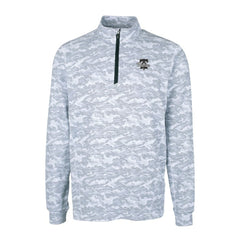 Philadelphia Phillies Cutter & Buck Traverse Eco Camo Tri-Blend DryTec Quarter-Zip Top Charcoal