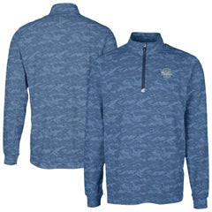 Philadelphia Phillies Cutter & Buck Traverse Eco Camo Tri-Blend DryTec Quarter-Zip Top Navy