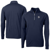 New York Yankees Cutter & Buck Adapt Eco Raglan Quarter-Zip Jacket Navy