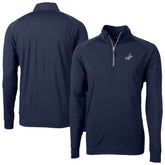 Los Angeles Dodgers Cutter & Buck Adapt Eco Raglan Quarter-Zip Jacket Navy