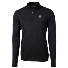 Seattle Mariners Cutter & Buck Virtue Eco Pique Quarter-Zip Jacket Black